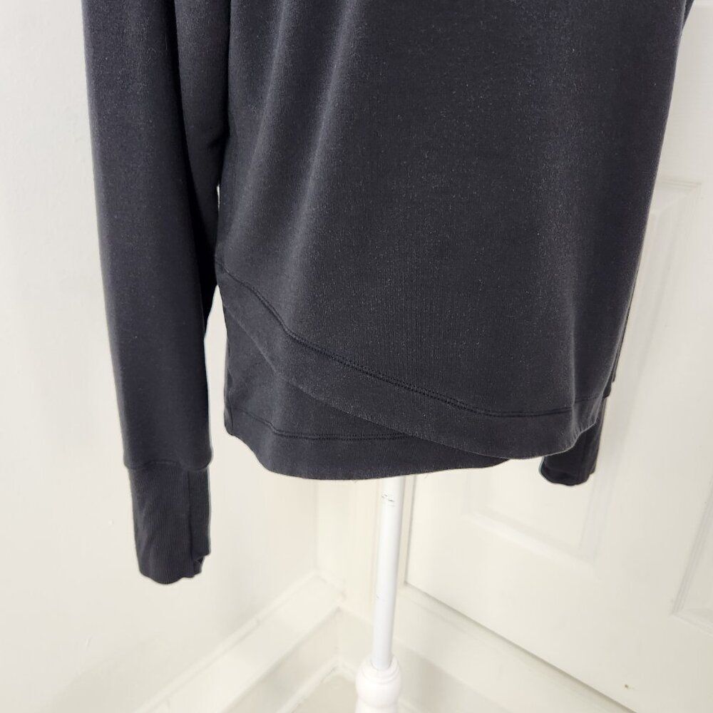 Athleta Sweatshirt Womens S Black Solitude Jersey Knit Pullover Loungewear Comfy - Picture 3 of 16